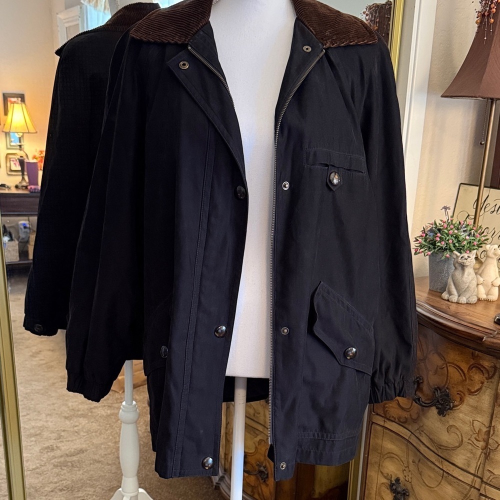 Gallery Petite Quilted Utility Jacket - Corduroy Collar